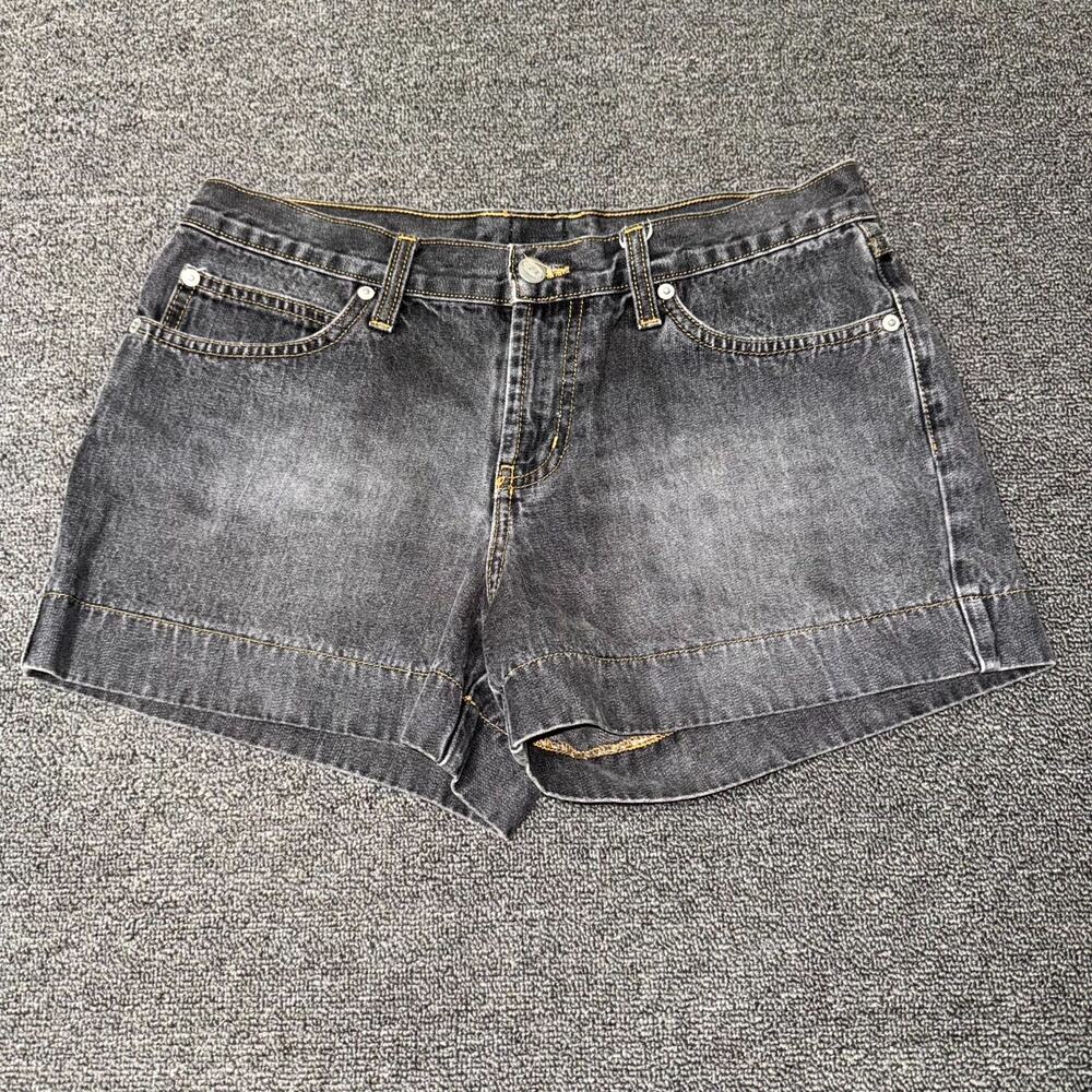 Y2K Bongo Denim Shorts Womens 9 Charcoal Gray Pockets Classic Summer 3" Inseam